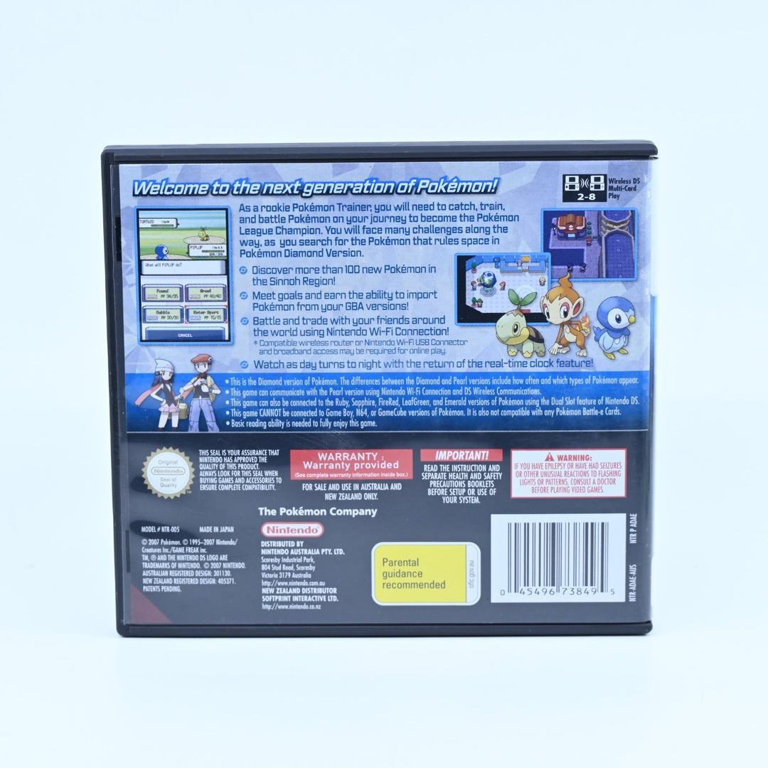 Pokemon Diamond Version - Nintendo DS Game - PAL + Manual - FREE POST!