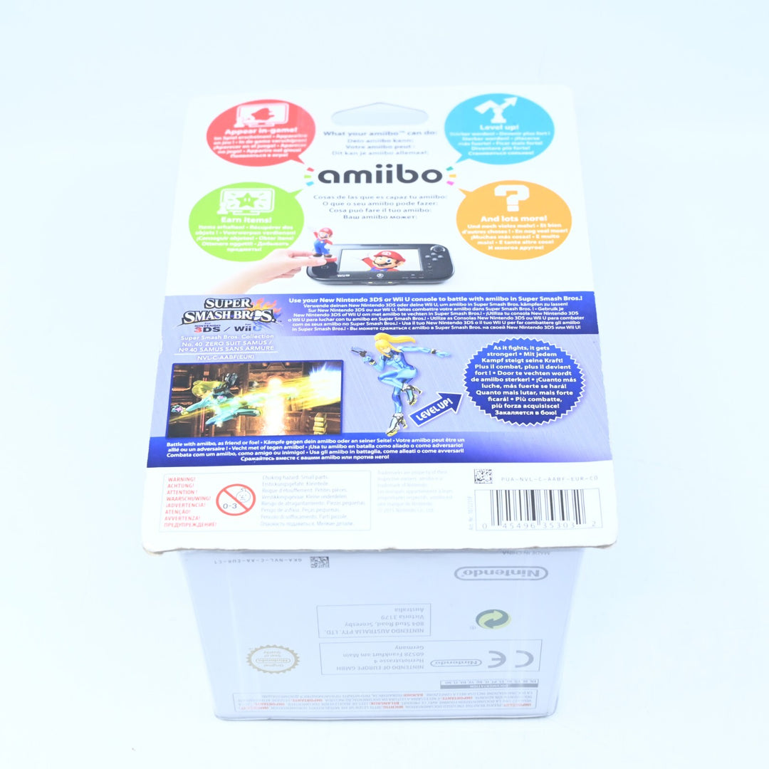 Zero Suit Samus Amiibo No. 40 - Super Smash Bros. - Toy - FREE POST!