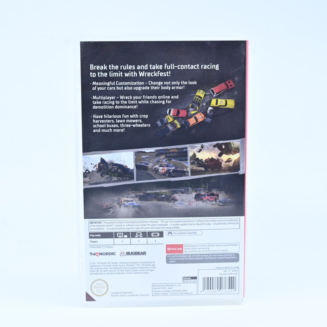 Wreckfest - Nintendo Switch Game - FREE POST!