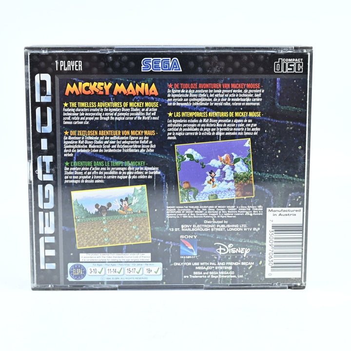 Mickey Mania - Sega Mega CD Game - No Manual - PAL - FREE POST!