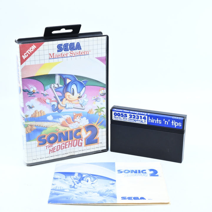 Sonic The Hedgehog 2 - Sega Master System Game + Manual - PAL - FREE POST!