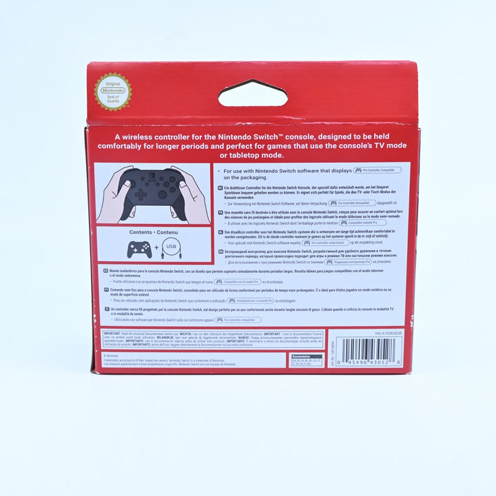 Boxed Nintendo Switch Pro Controller Black - Nintendo Switch Accessory