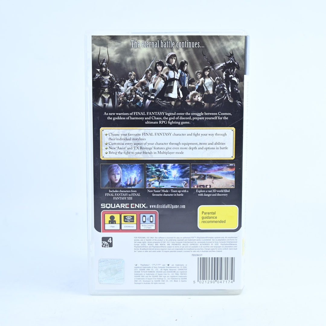 Dissidia 012 [duodecim] FINAL FANTASY - Sony PSP Game + Manual - FREE POST!