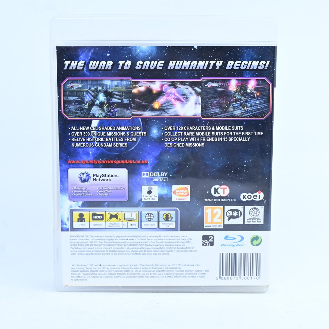 Dynasty Warriors: Gundam 3 - Sony Playstation 3 / PS3 Game + Manual
