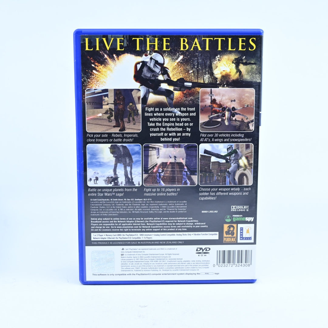 Star Wars Battlefront - Sony Playstation 2 / PS2 Game + Manual - PAL