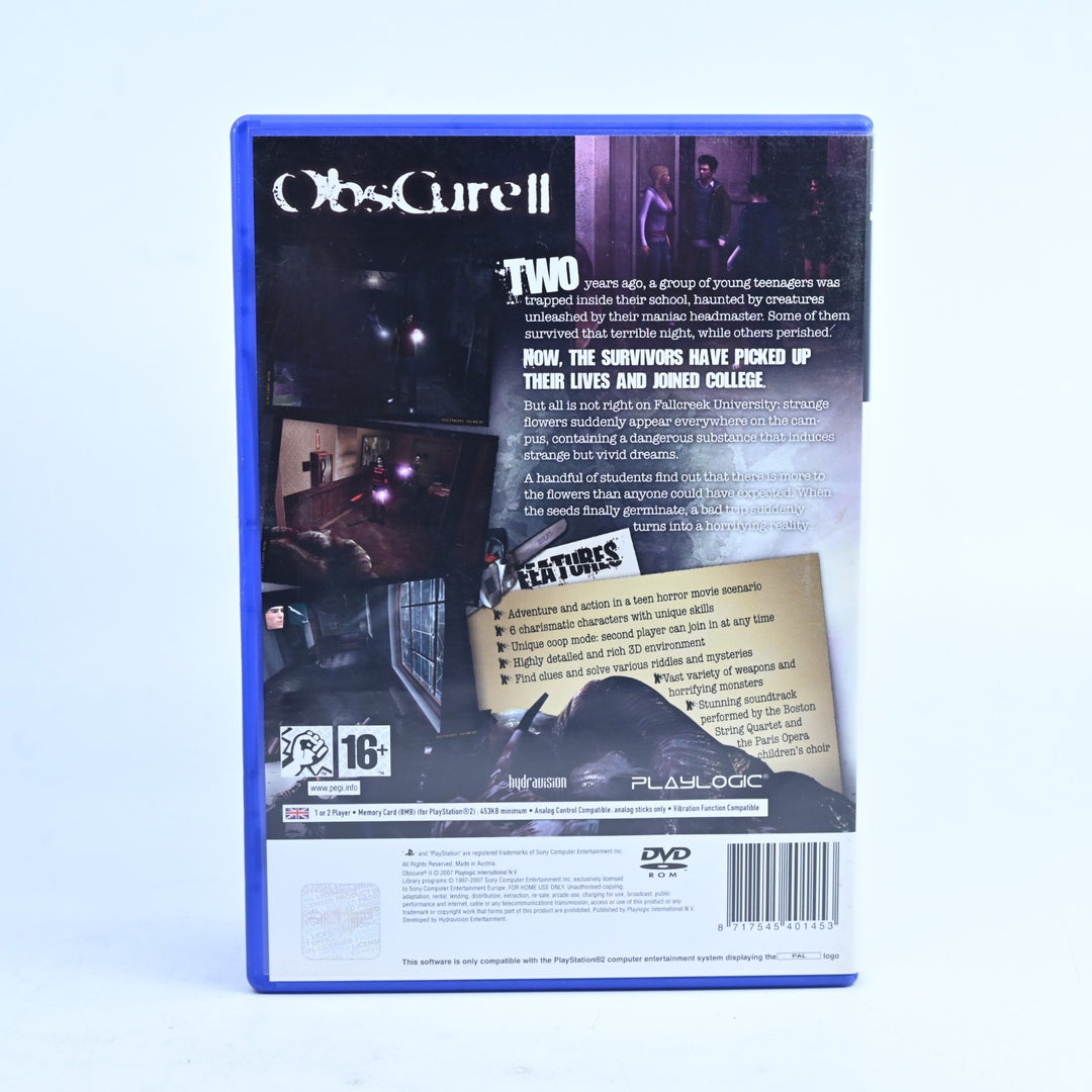 Obscure II - Sony Playstation 2 / PS2 Game + Manual - PAL - MINT DISC!