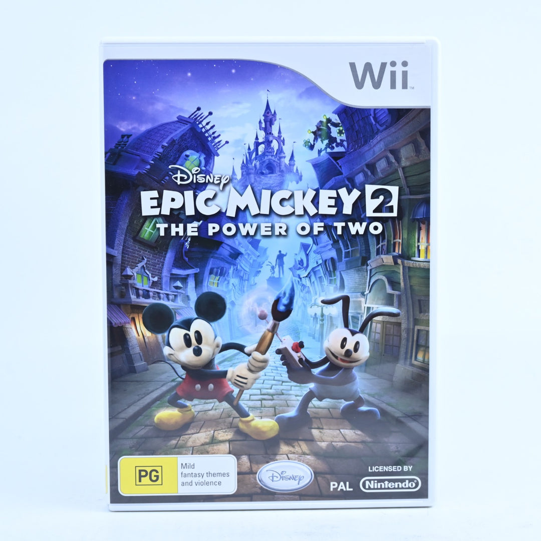 Disney Epic Mickey 2: The Power of Two - Nintendo Wii Game + Manual - PAL