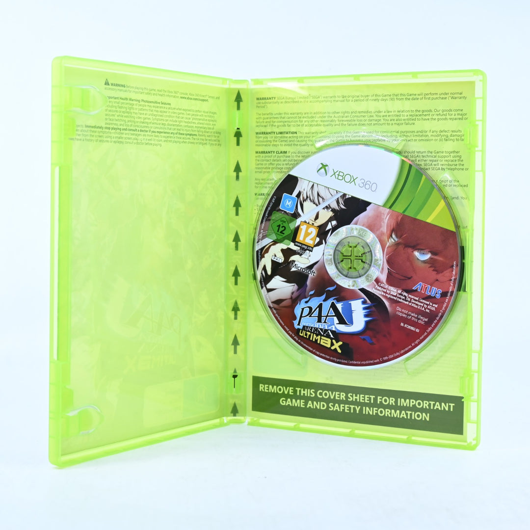Persona 4 Arena Ultimax - P4AU - Xbox 360 Game - No Manual - PAL - MINT DISC!