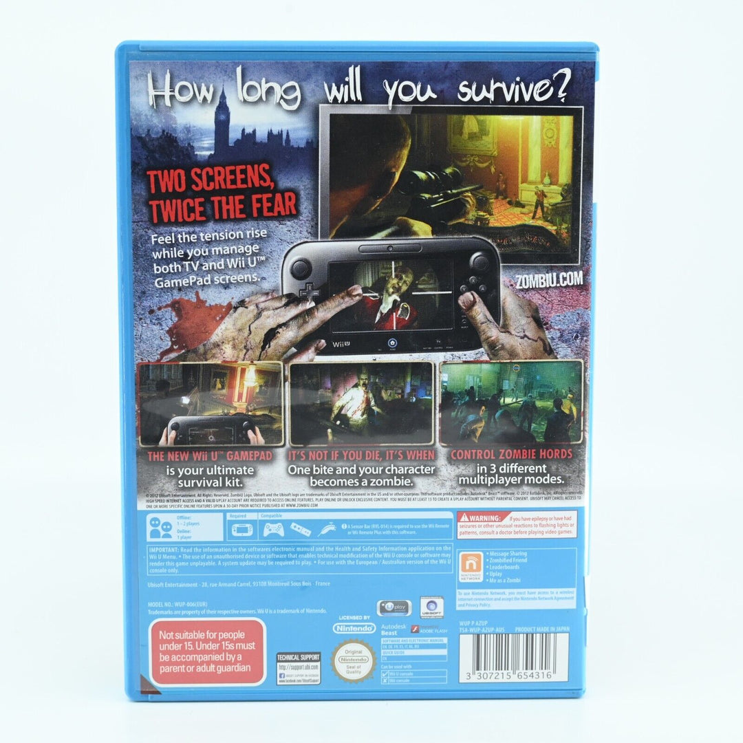 ZombiU #2 - Nintendo Wii U Game - PAL - FREE POST!