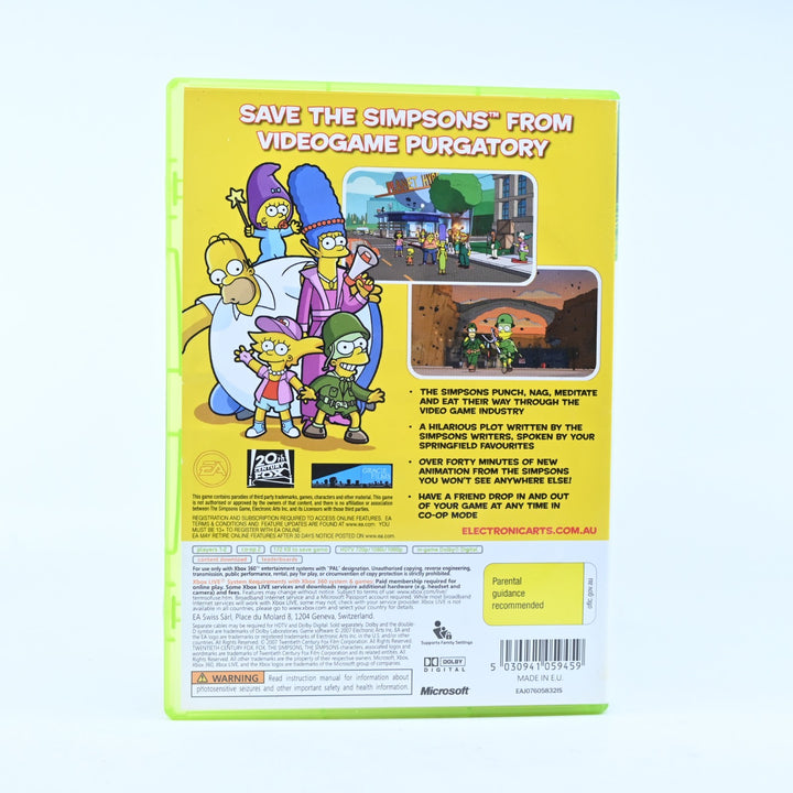 The Simpsons Game - Xbox 360 Game + Manual - PAL - MINT DISC!