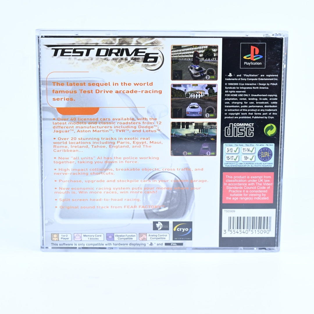 Test Drive 6 - Sony Playstation 1 / PS1 Game + Manual - PAL - MINT DISC!