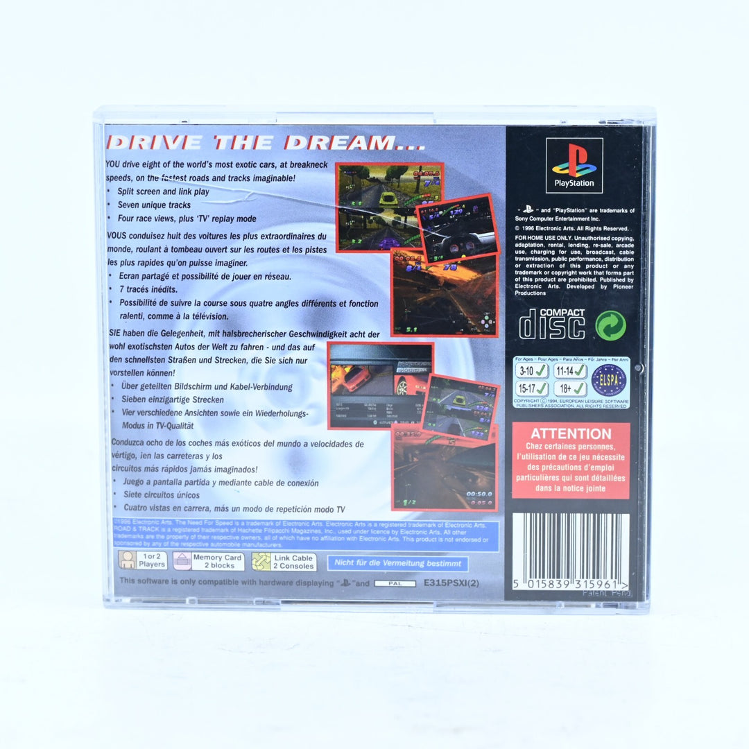 The Need for Speed - Sony Playstation 1 / PS1 Game + Manual - PAL - MINT DISC!