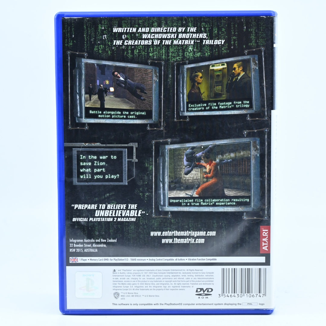 Enter the Matrix - Sony Playstation 2 / PS2 Game + Manual - PAL - FREE POST!