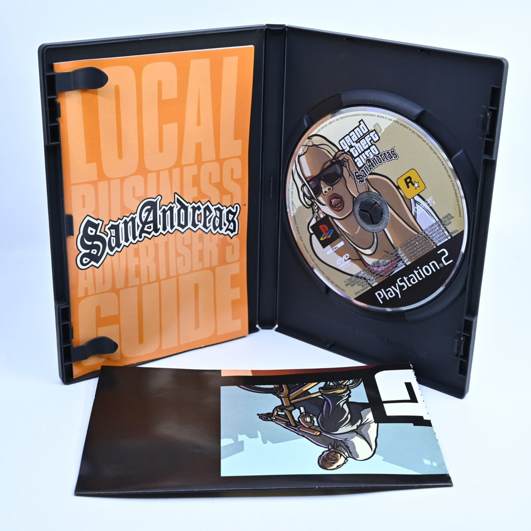 Grand Theft Auto San Andreas - Sony Playstation 2 / PS2 Game + Manual + Map