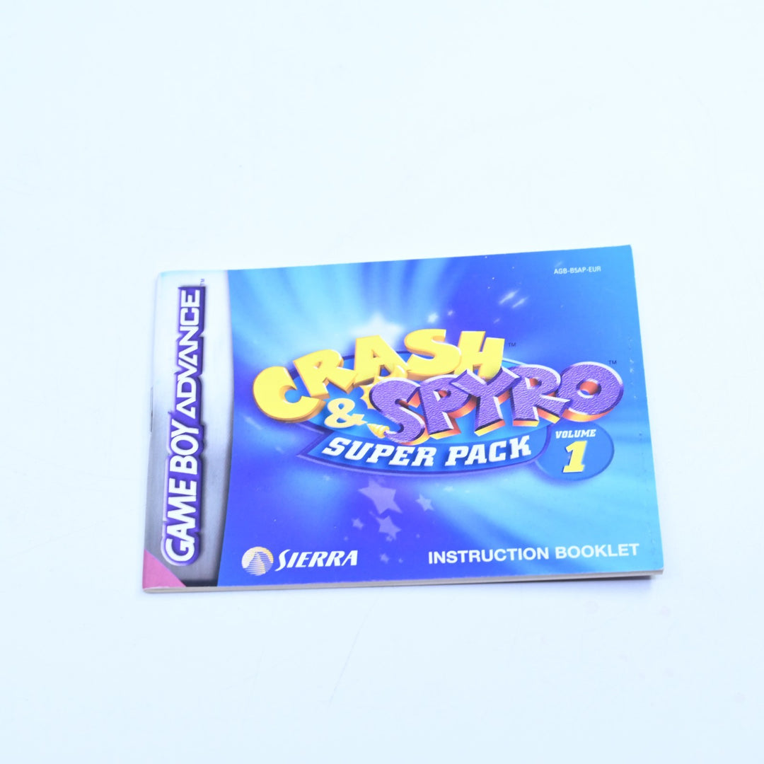 Crash & Spyro Superpack Vol 1 - GBA Boxed Game - PAL - FREE POST!