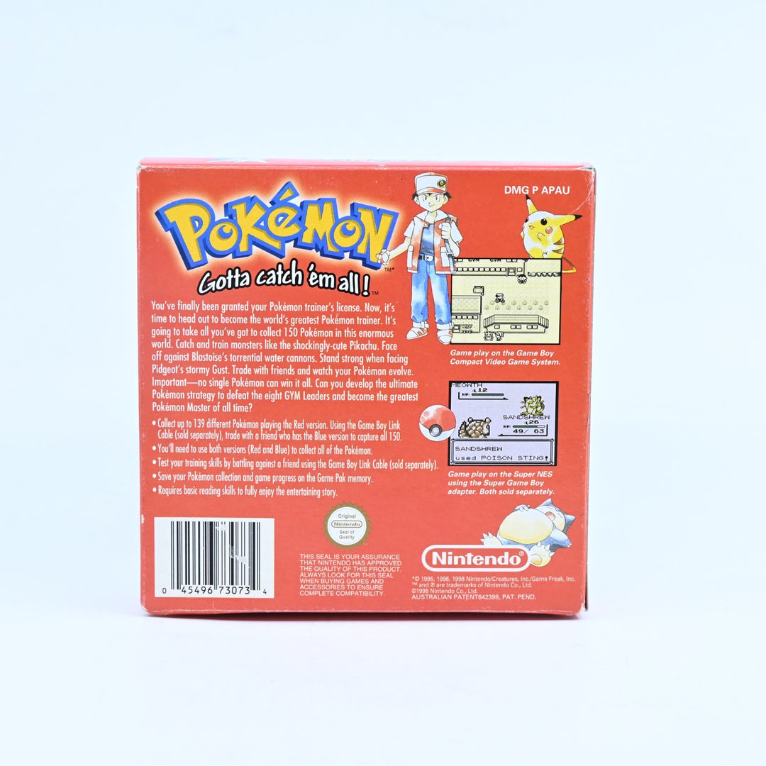 Pokemon Red Version - Nintendo Gameboy Boxed Game - PAL - NEW SAVE BATTERY!