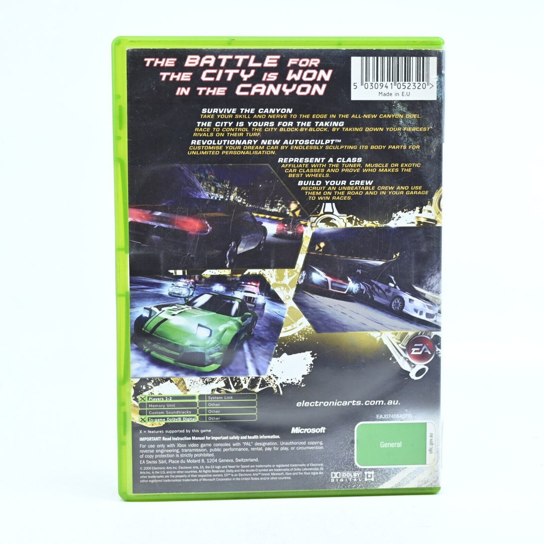 Need For Speed Carbon - Original Xbox Game + Manual - PAL - MINT DISC!