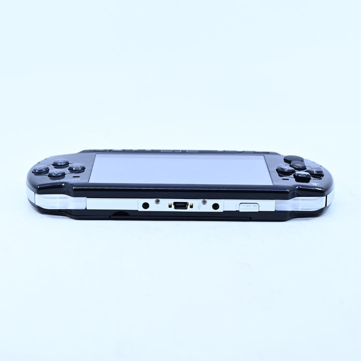 Black Reshell &amp; Rebuilt - PSP Console - PSP-2002 - 2000 + NEW BATTERY