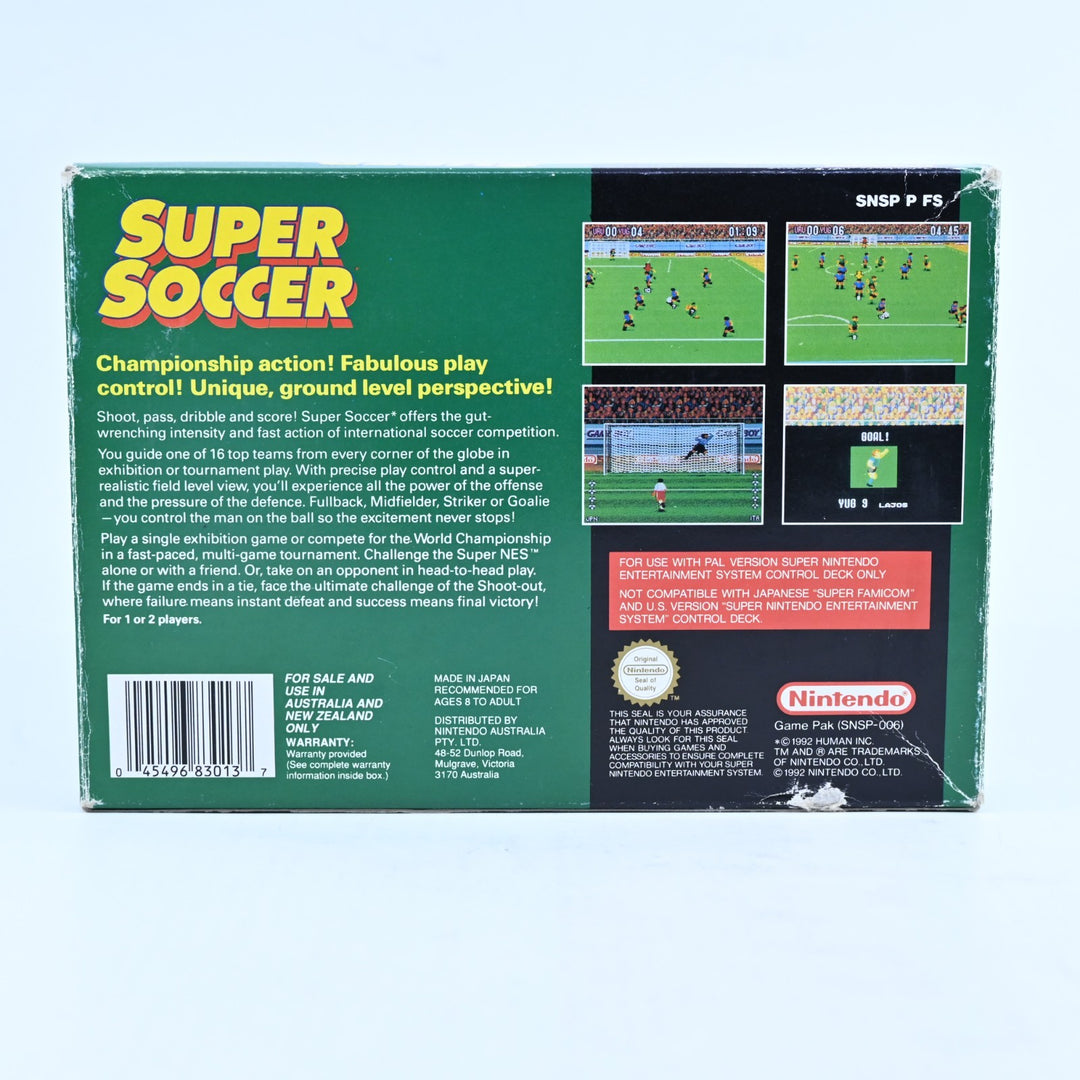 Super Soccer - Super Nintendo / SNES Game - PAL - FREE POST!