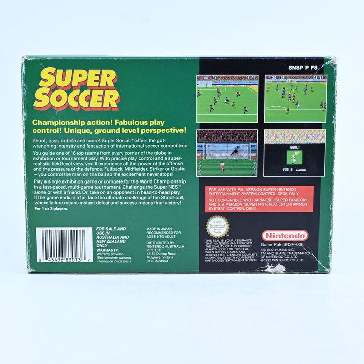 Super Soccer - Super Nintendo / SNES Game - PAL - FREE POST!