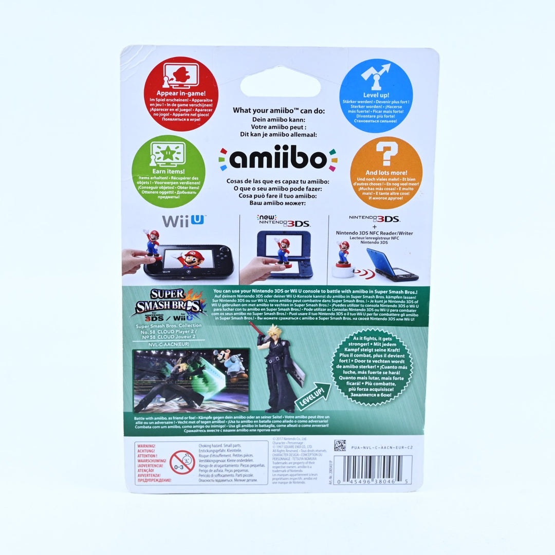 SEALED! - Cloud Amiibo No. 58 - Super Smash Bros. Collection - Toy