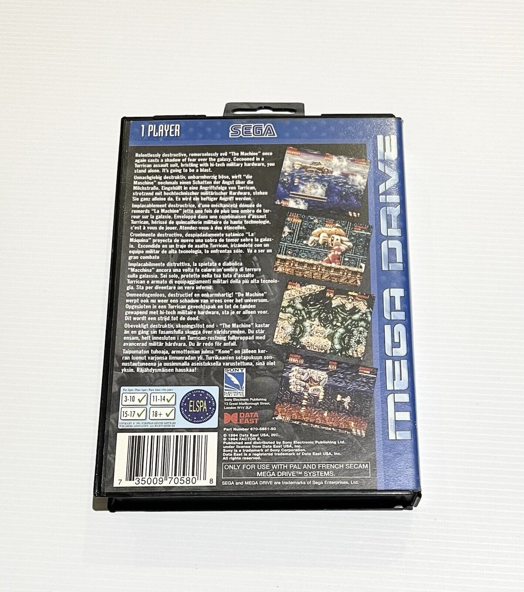 Mega Turrican - Sega Mega Drive Game - PAL - FREE POST!