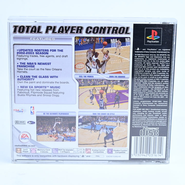 NBA Live 2003 - Sony Playstation 1 / PS1 Game + Manual - PAL - MINT DISC!