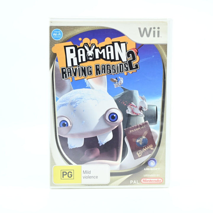 Rayman Raving Rabbids 2 - Nintendo Wii Game - No Manual - PAL - Free POST!