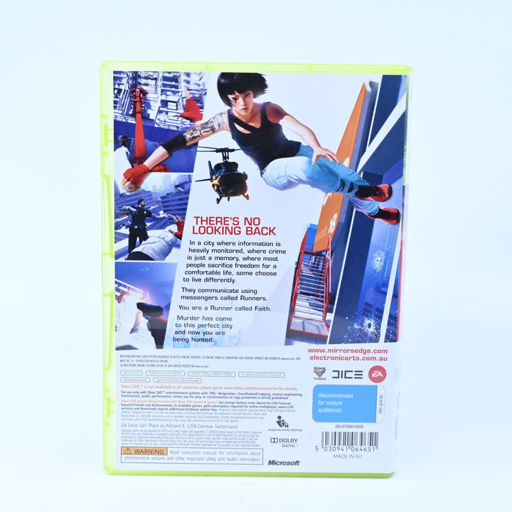 Mirror's Edge - Xbox 360 Game + Manual - PAL - MINT DISC!