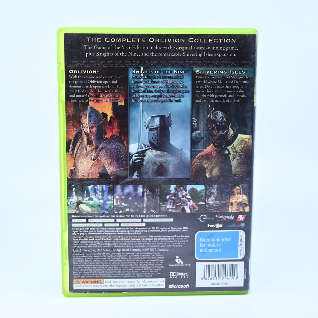 The Elder Scrolls IV: Oblivion - GOTY Edition - Xbox 360 Game + Manual - PAL