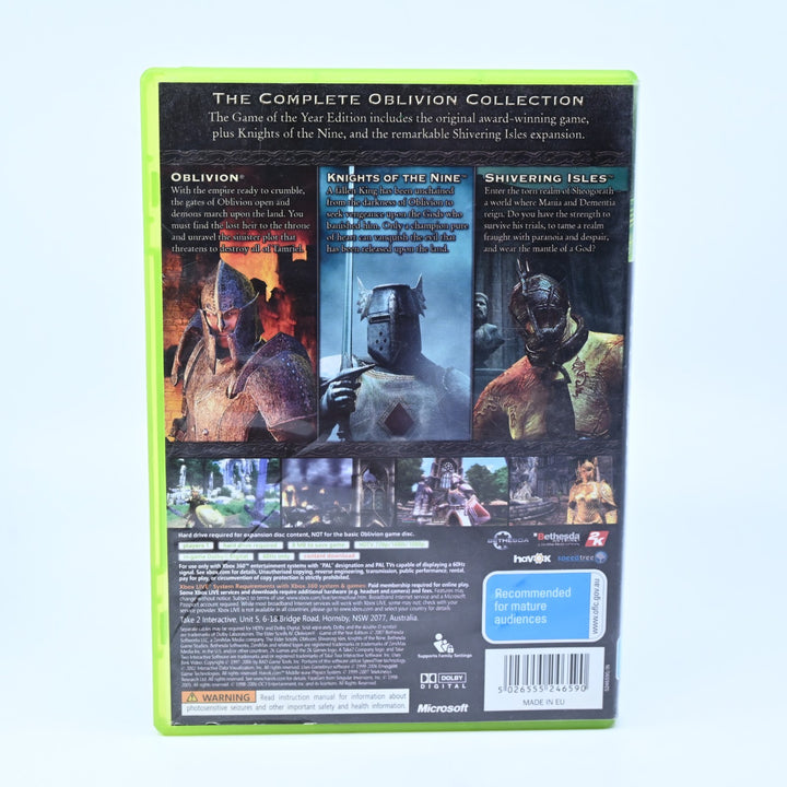 The Elder Scrolls IV: Oblivion - GOTY Edition - Xbox 360 Game + Manual - PAL