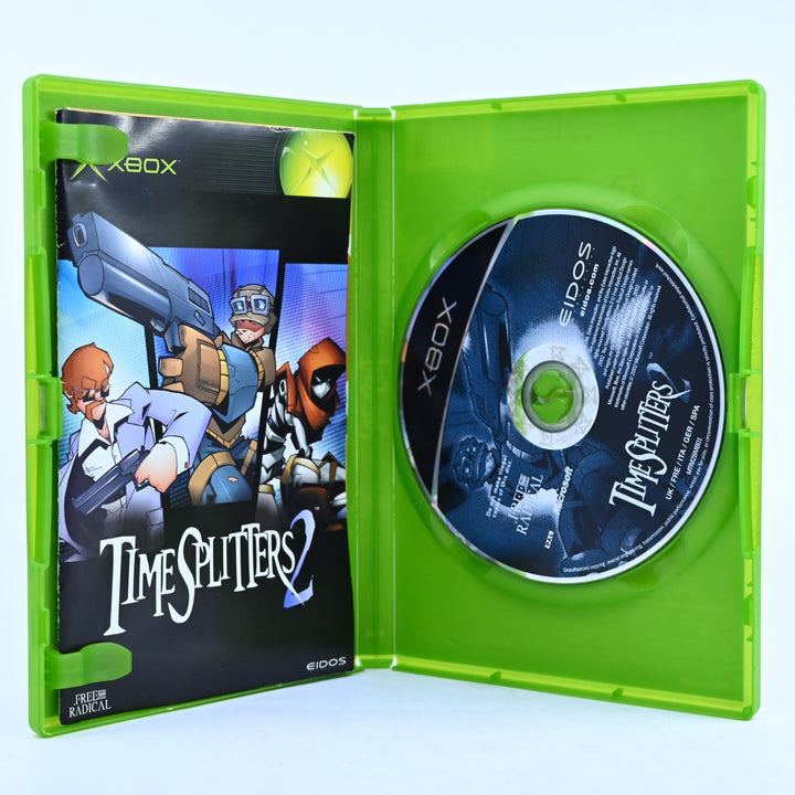 TimeSplitters 2 - Original Xbox Game + Manual - PAL - MINT DISC!