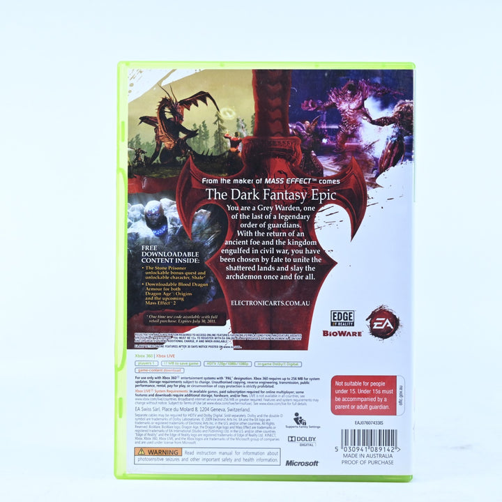 Dragon Age: Origins - Xbox 360 Game + Manual - PAL - MINT DISC!