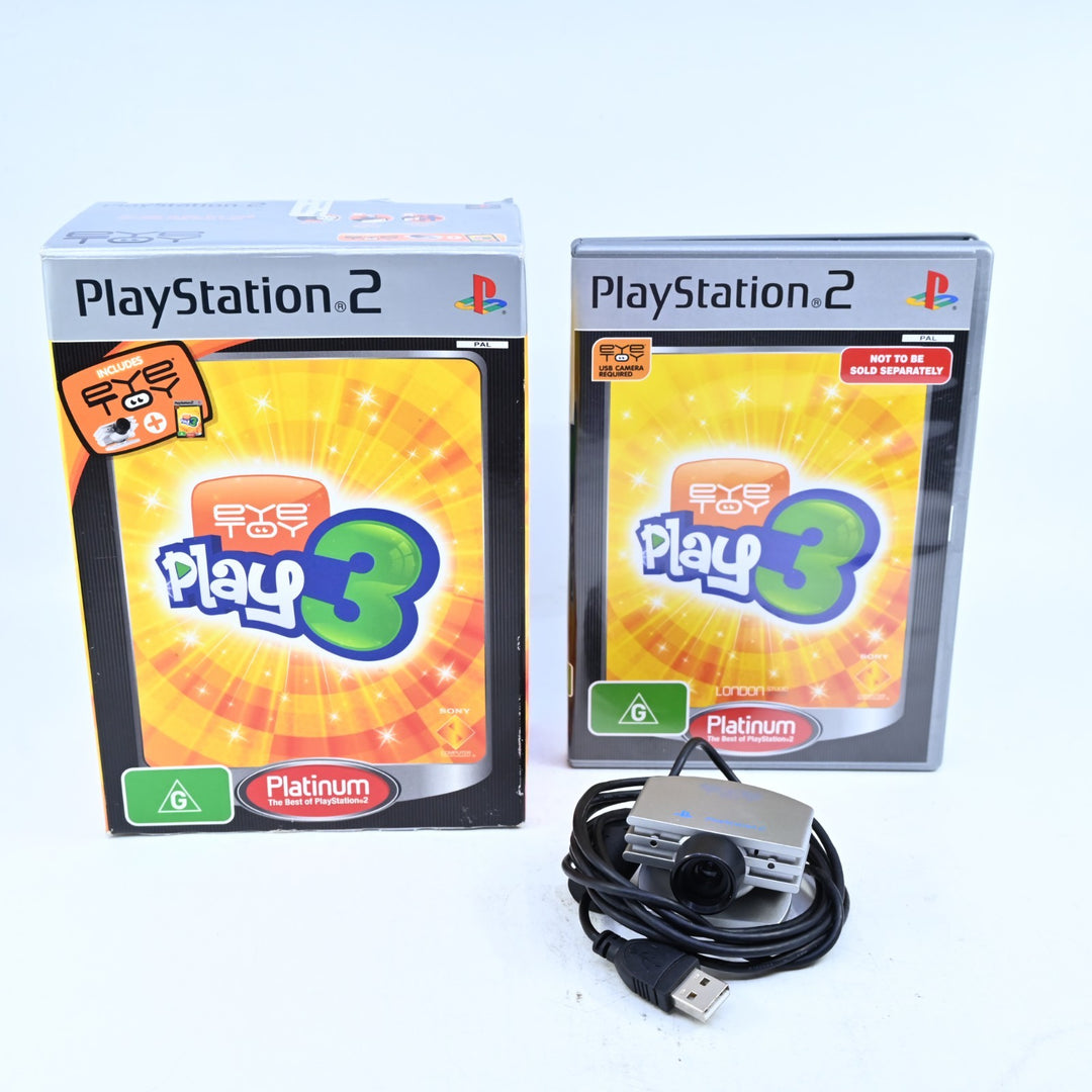 EyeToy Play 3 Camera Bundle - Sony Playstation 2 / PS2 Game + Manual - PAL