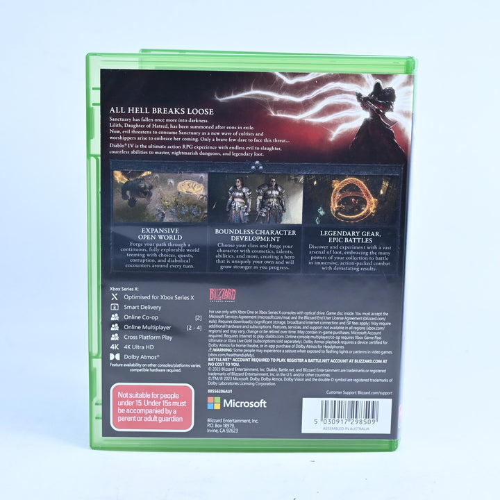 Diablo IV  - Cross-Gen Bundle - Xbox One Game - PAL - FREE POST!