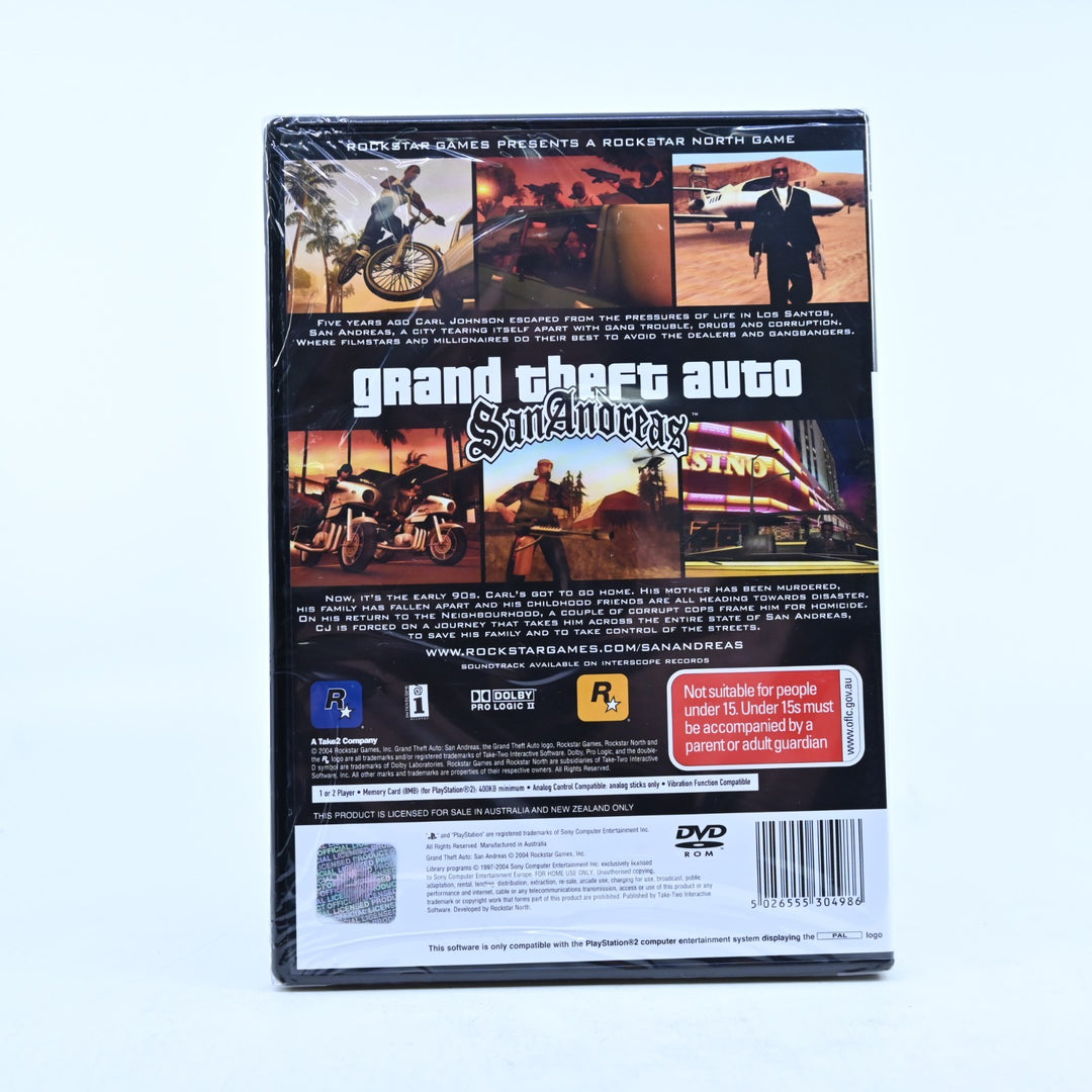 Grand Theft Auto: San Andreas - Sony Playstation 2 / PS2 Game - SEALED!