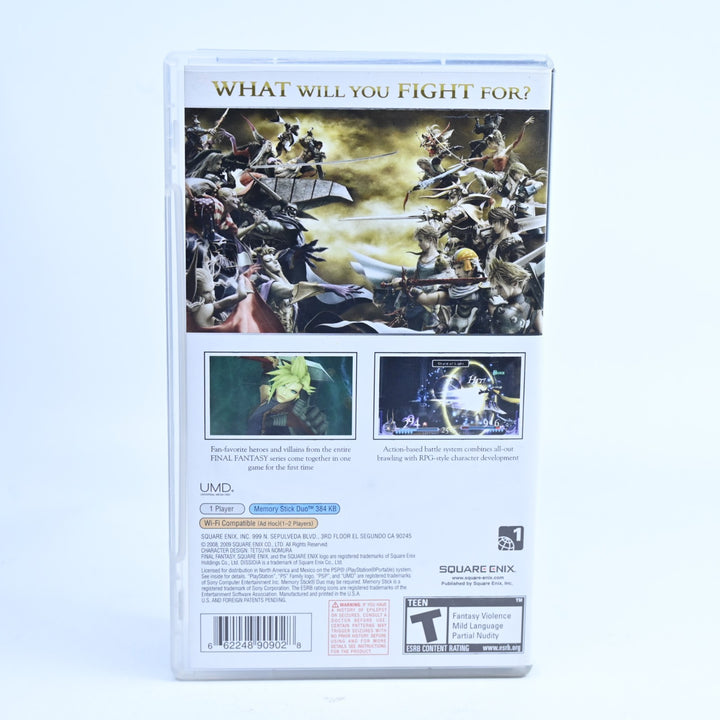 Dissidia Final Fantasy - Sony PSP Game + Manual - Region Free - FREE POST!