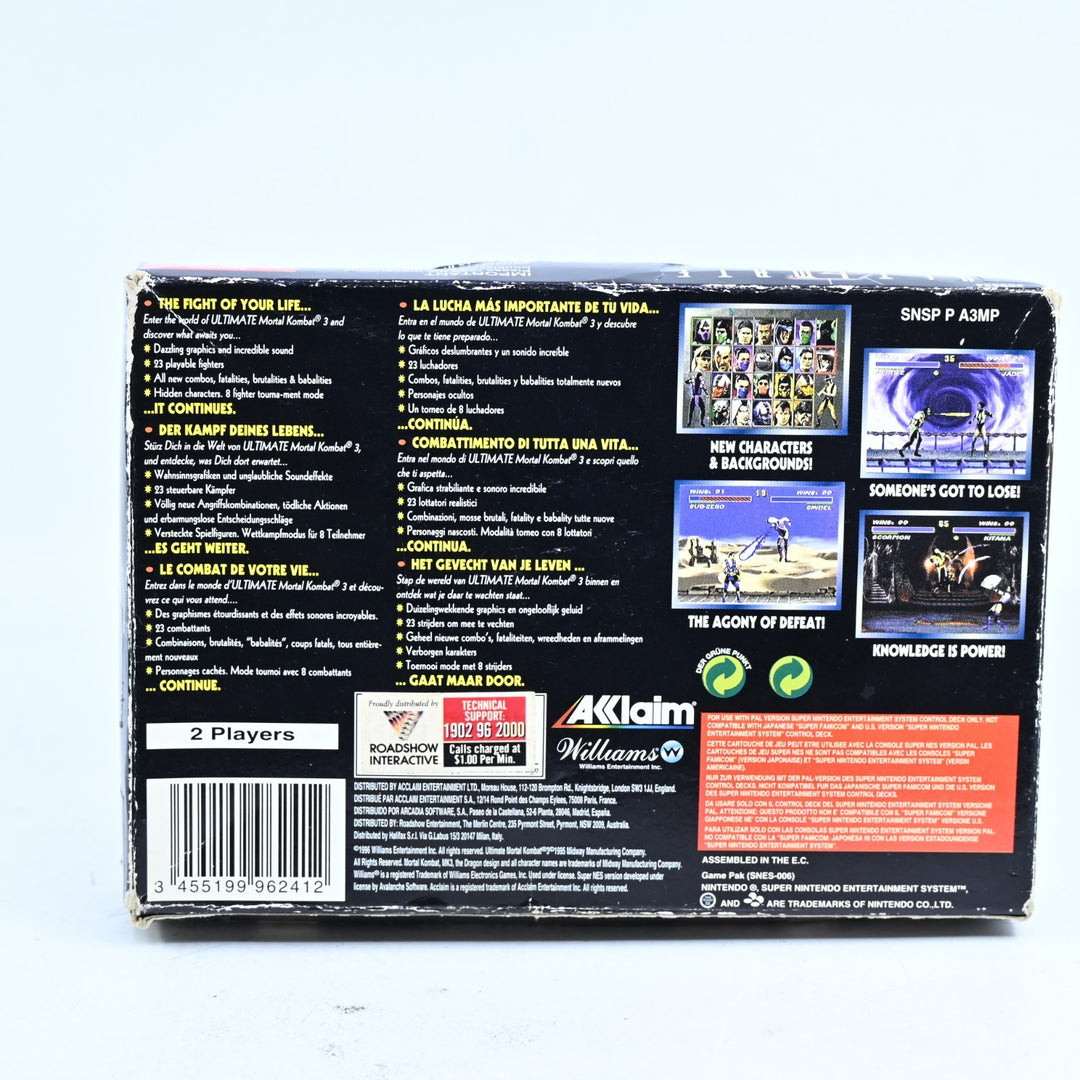 Ultimate Mortal Kombat 3 - Super Nintendo / SNES Boxed Game - AUS PAL