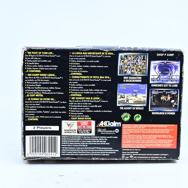 Ultimate Mortal Kombat 3 - Super Nintendo / SNES Boxed Game - AUS PAL