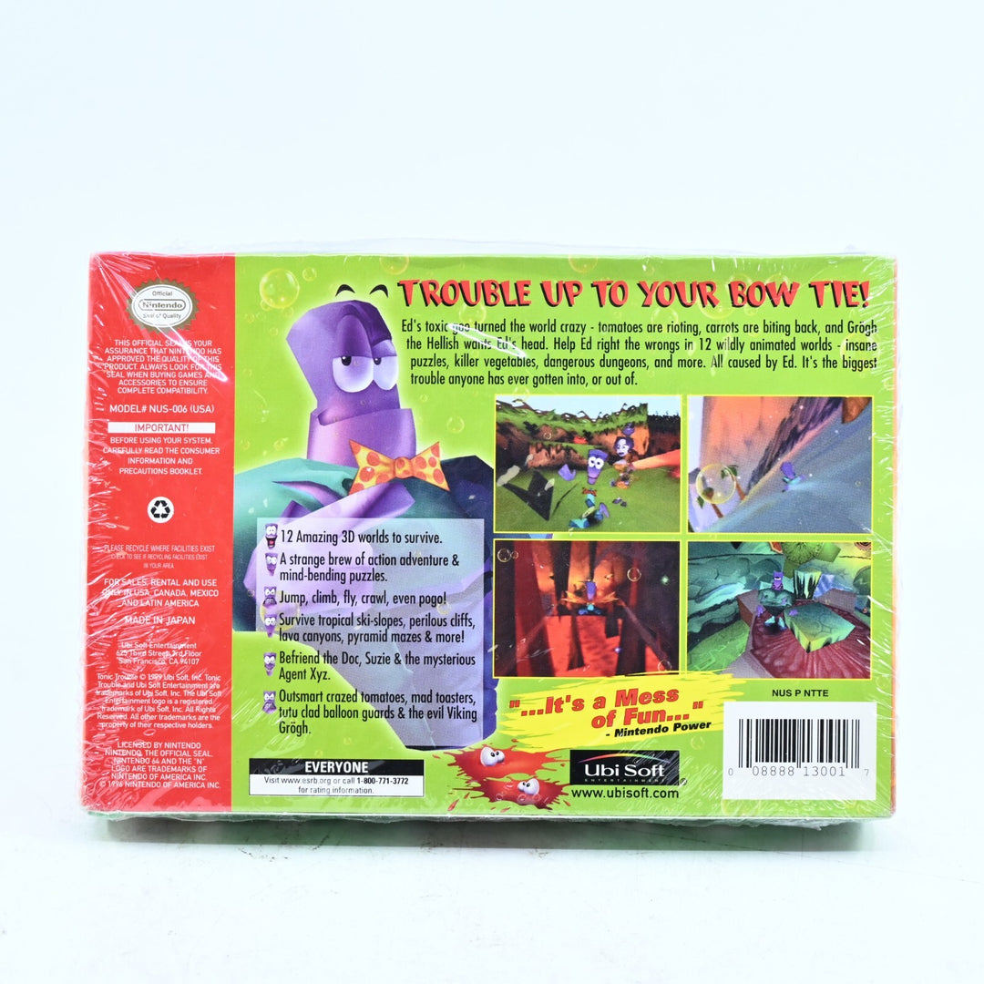 SEALED! Tonic Trouble - N64 / Nintendo 64 Boxed Game - NTSC-U/C - FREE POST!