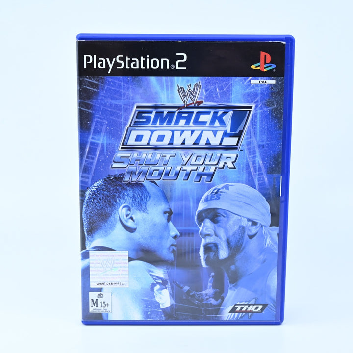 WWE SmackDown: Shut Your Mouth - Sony Playstation 2 / PS2 Game + Manual - PAL