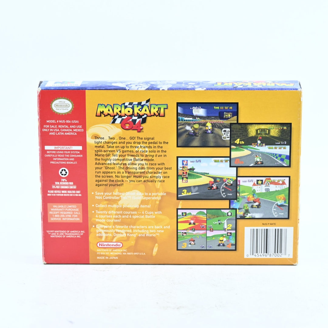 Mario Kart 64 - N64 / Nintendo 64 Boxed Game - NTSC - FREE POST!