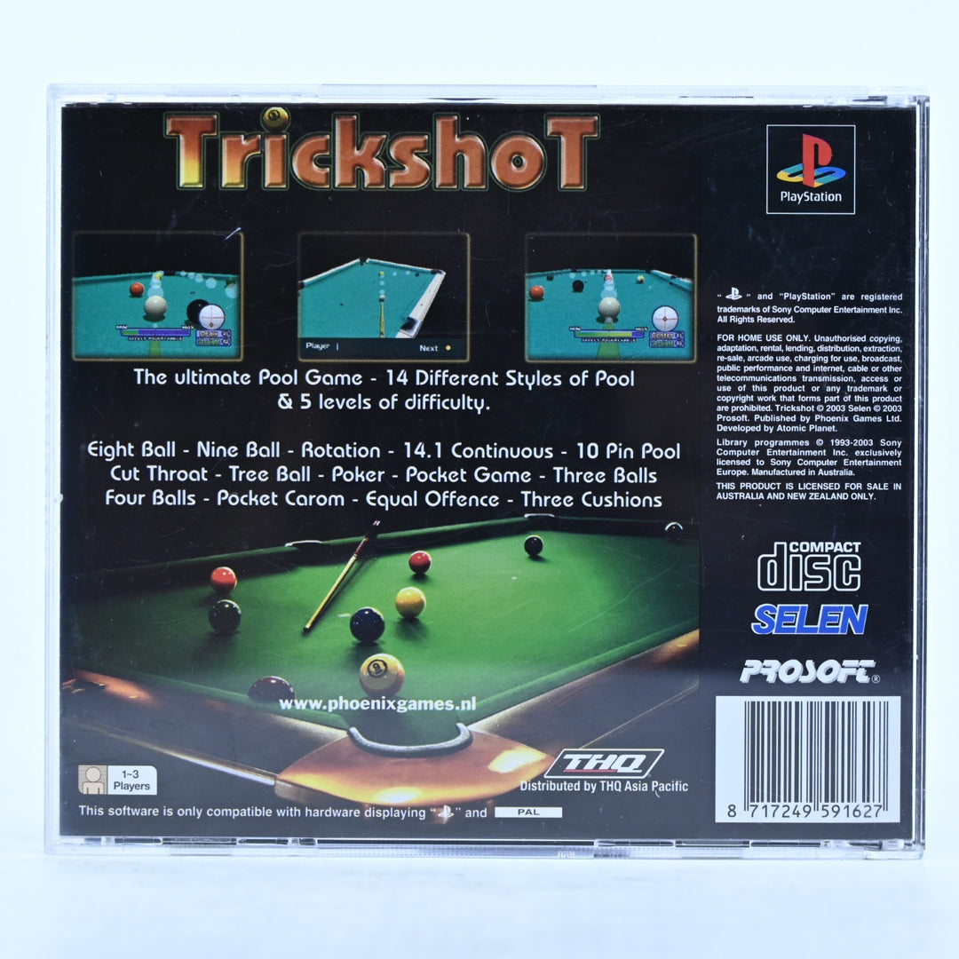 Trickshot - Sony Playstation 1 / PS1 Game + Manual - PAL - MINT DISC!