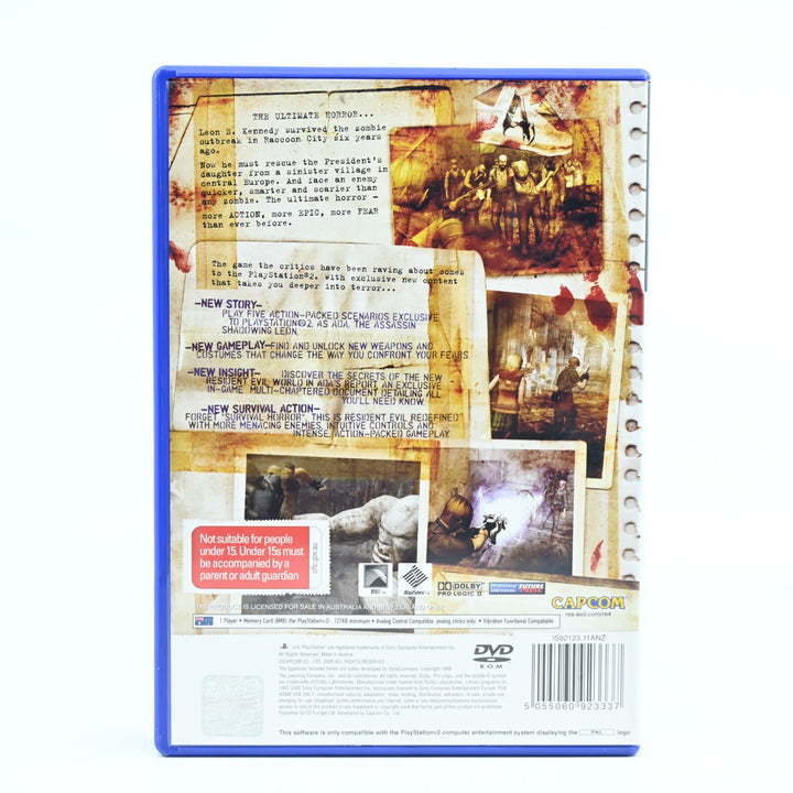 Resident Evil 4 - Sony Playstation 2 / PS2 Game + Manual - PAL - MINT DISC!
