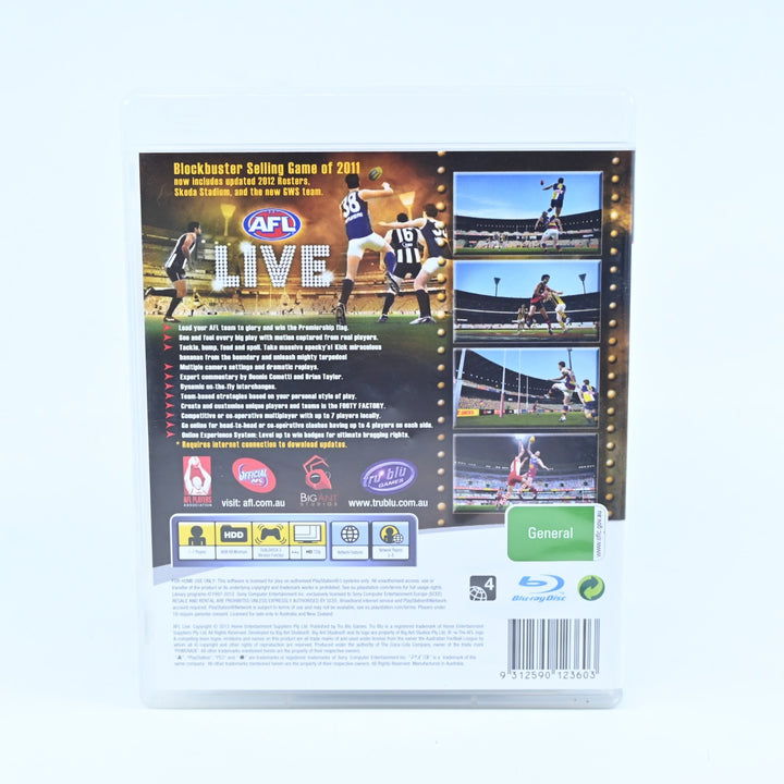 AFL Live: Game Of The Year Edition - Sony Playstation 3 / PS3 Game - MINT DISC!