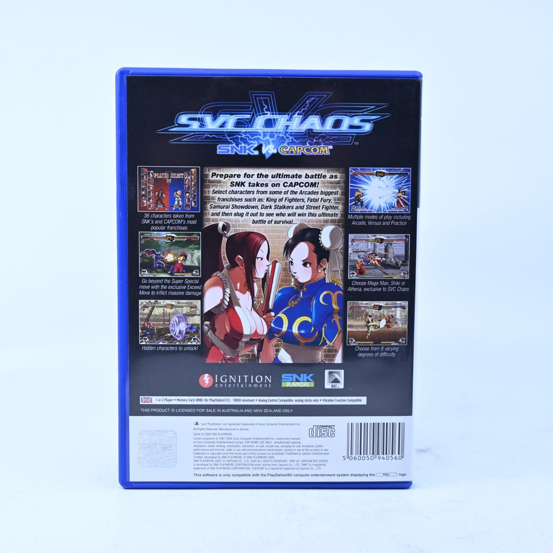 SNK Vs Capcom: SVC Chaos - Sony Playstation 2 / PS2 Game + Manual - PAL