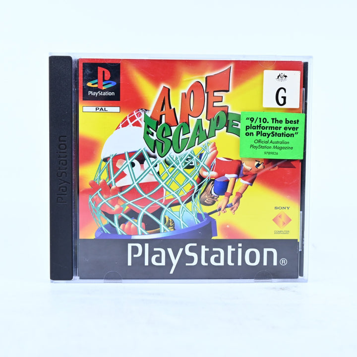 Ape Escape - Sony Playstation 1 / PS1 Game + Manual - PAL - MINT DISC!