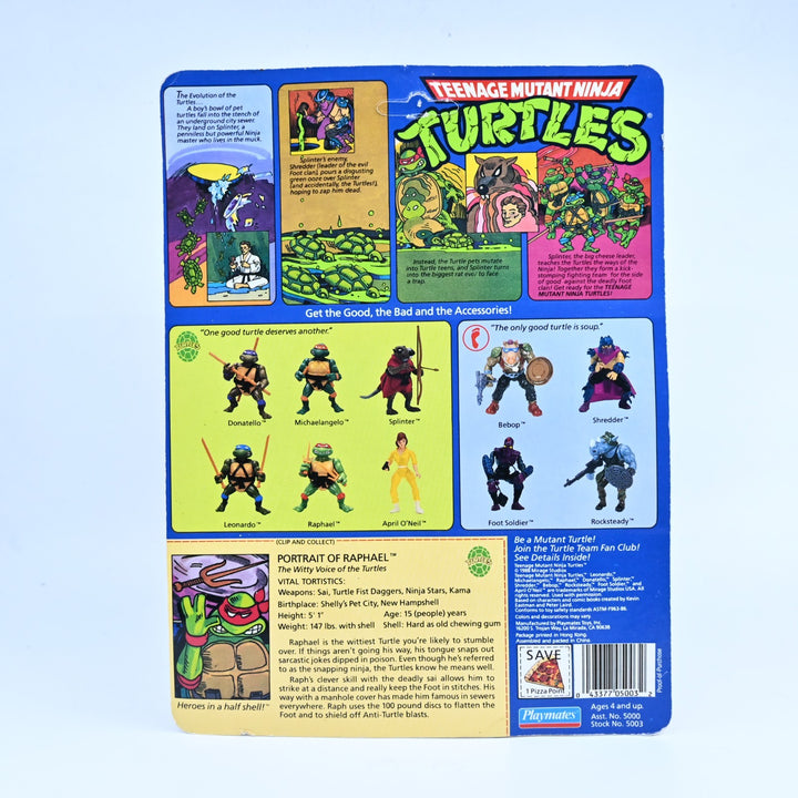 Raphael - Teenage Mutant Ninja Turtles / TMNT - Playmates 1980's Figure - Toy
