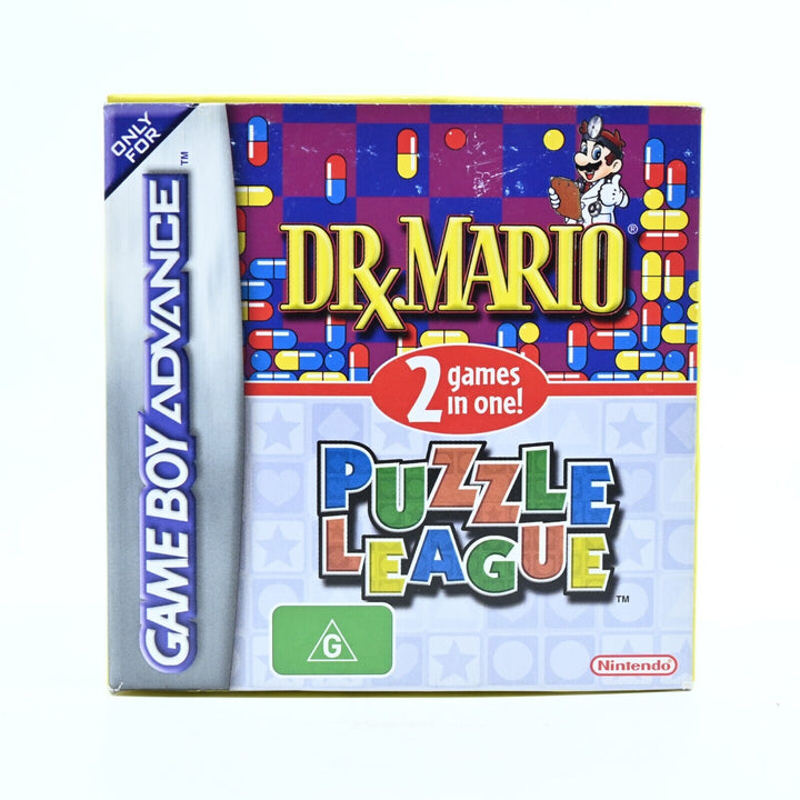 Dr Mario & Puzzle League - Nintendo Gameboy Advance / GBA Boxed Console - PAL