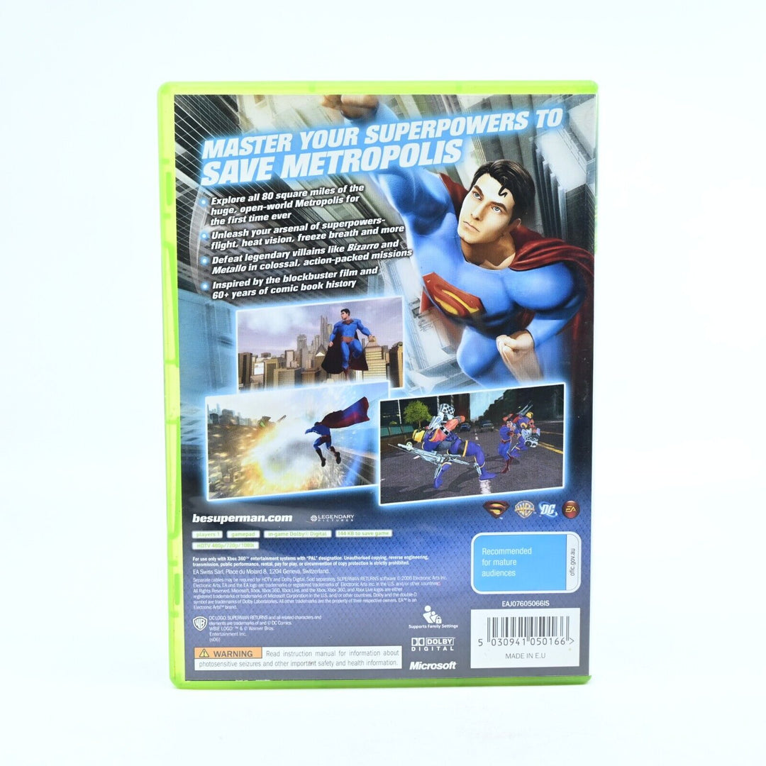 Superman Returns - Xbox 360 Game + Manual - PAL - MINT DISC!